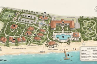 design custom property wayfinding, visitor and resort maps
