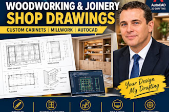 create detailed woodworking, joinery, and millwork shop drawings