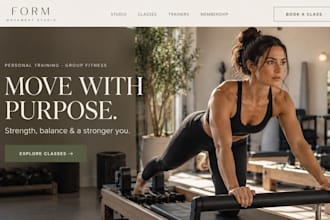 build squarespace yoga website instructor class schedule booking fitness website
