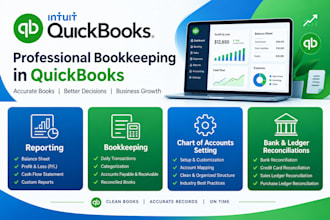 do quickbooks bookkeeping, cleanup and reconciliation