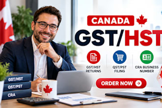 file canadian gst hst returns, cra tax filing, qst pst and cra business setup