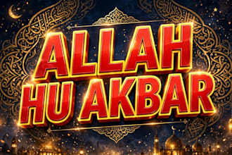 design 3 eyecatching islamic youtube thumbnail