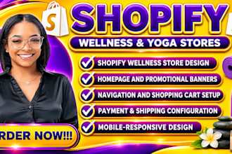 design shopify wellness and yoga stores