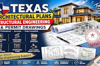 provide texas permit drawings structural calculations engineering stamp
