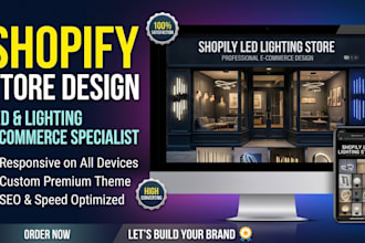 design led light store, lighting website and shopify lighting store