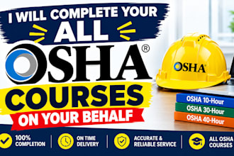 osha 10, 30, and 40 hours courses