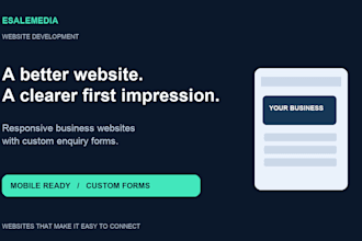 build a responsive business website with custom forms