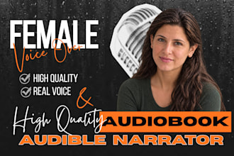 record american voiceover for podcast as female voice actor for story narration