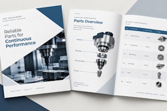 design cnc catalogs and spare parts lists for industrial equipment suppliers