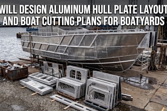 design aluminum hull plate layouts and boat cutting plans for boatyards