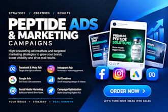 create peptide ads and peptide marketing campaigns for your brand