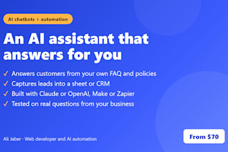 build an ai chatbot or automation for your small business