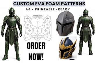 cosplay masks, anime masks, and eva foam sewing patterns