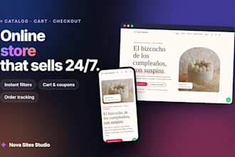 create a fast online store with product catalog and cart