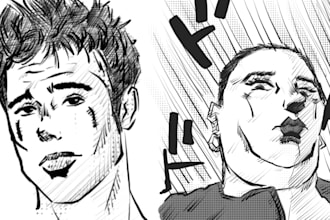 create a unique comics or manga drawing of you