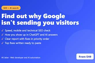 do an SEO and ai search audit with the top fixes