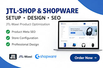 design jtl shop, optimize jtl wawi product SEO set up shopware store