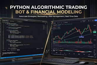 build python algorithmic trading bot and financial model