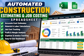 build an automated construction estimating and job costing spreadsheet