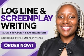 write a movie logline, synopsis, treatment, and screenplay pitch