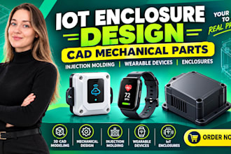 design mechanical parts cad injection molded iot wearable device enclosures