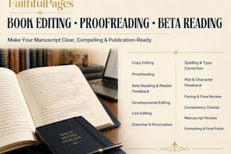 copy edit proofread beta read and be your book editor kradim