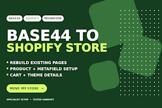 migrate base44 storefronts to shopify themes and ecommerce
