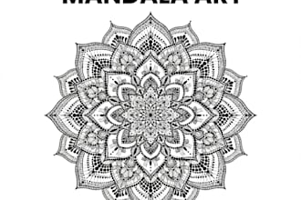 draw custom mandala art, dot mandala and intricate henna patterns