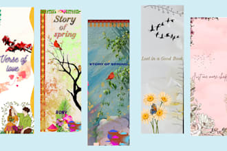 design custom printable bookmark for you