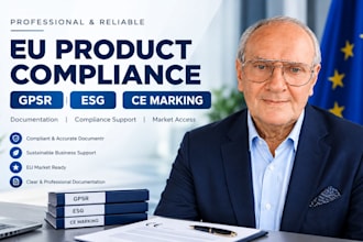 provide eu gpsr, esg, ce marking and product compliance documentation