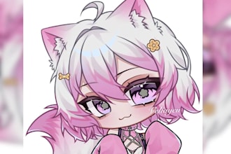 draw cute anime chibi illustration