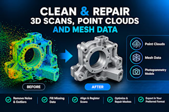 clean and repair 3d scans,point clouds and mesh data