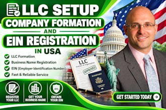do llc setup, company formation and ein registration in USA