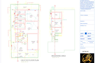 design architecture floor plan in autocad
