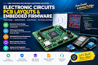 design electronic circuits, pcb layouts and embedded firmware