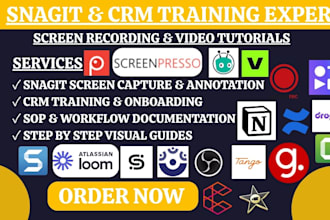 setup snagit obs studio sharex loom scribe tango guidde notion confluence CRM