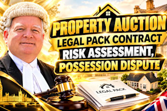 assess property auction legal pack contract risk assessment, possession dispute