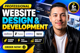 build develop odoo website 3d framer design business website wix design webflow