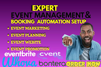 setup event management CRM eventbrite cvent  booking automation event marketing