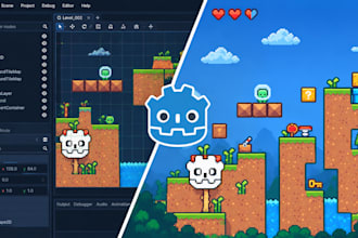 develop a custom 2d godot game for pc, mobile and web