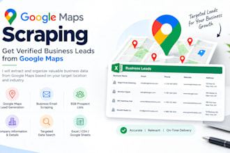 do google map lead generation with  bussiness email scraping expertly