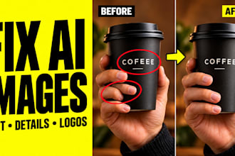 edit ai images flaw fixing, upscaling, and text corrections