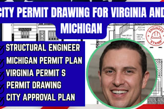do city permit drawing for virginia, michigan as civil structural engineer