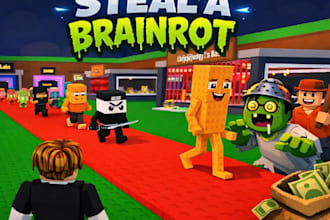 do roblox full game creation, steal a brainrot, grow a garden or simulator game