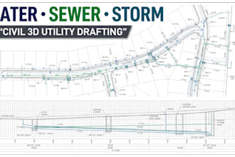 draft water sewer and storm utility plans in civil 3d