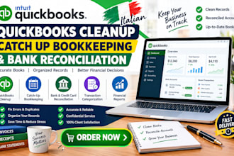 do italian quickbooks cleanup catch up bookkeeping and bank reconciliation