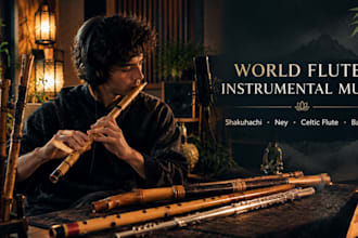 create soothing world music with shakuhachi, ney and bansuri