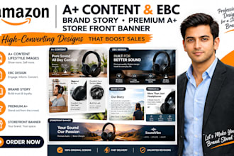 design amazon content, ebc, brand story, premium and storefront banner