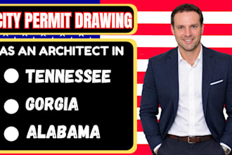prepare city permit drawings as an architect in tennessee, gorgia and alabama