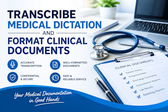 transcribe medical dictation and format clinical documents